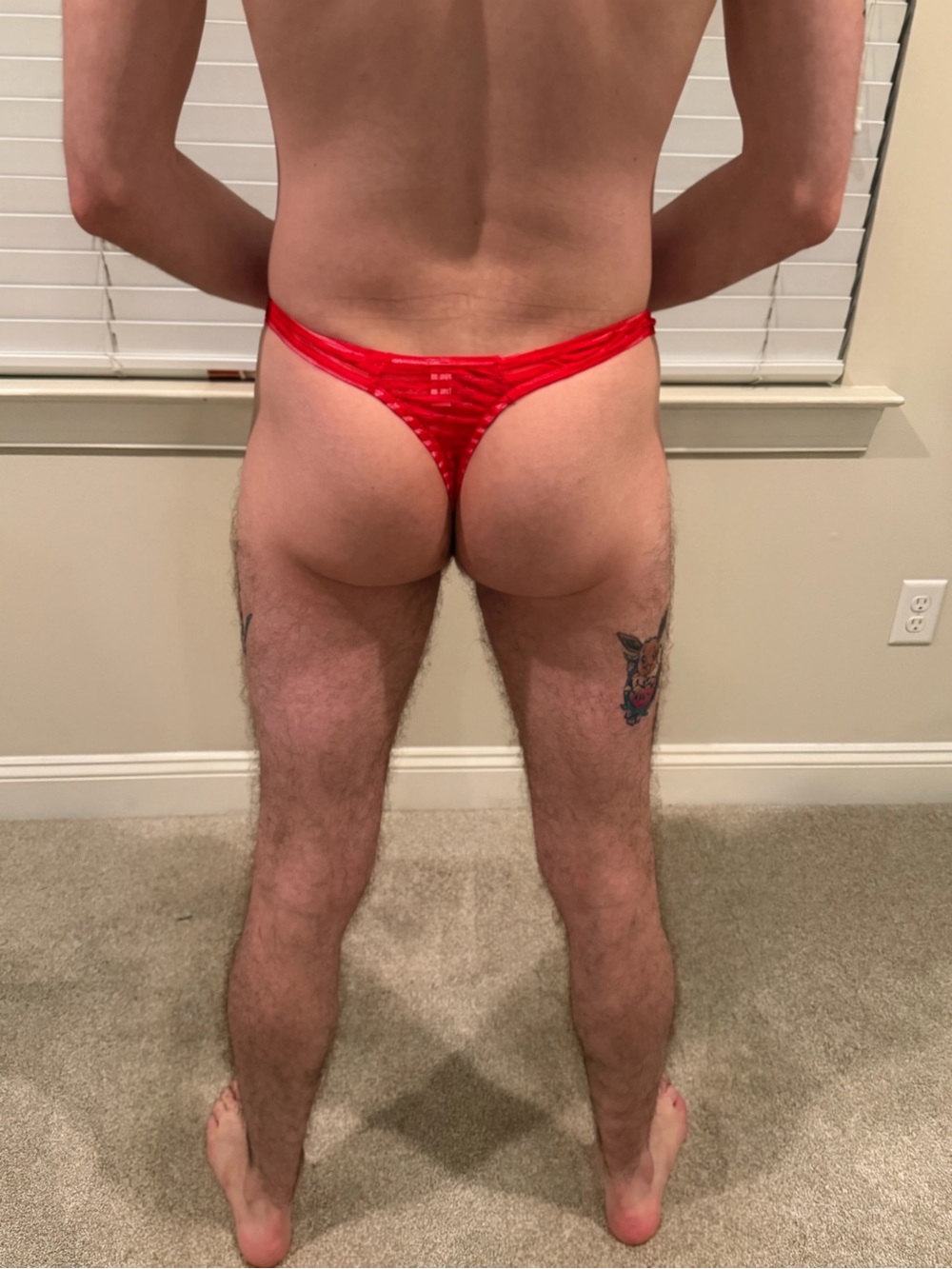 Men's Red Sheet Striped Thong Large NWOT - Picture 5 of 5